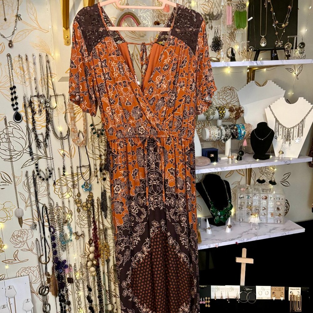 Maurices Boho Maxi Dress size Large